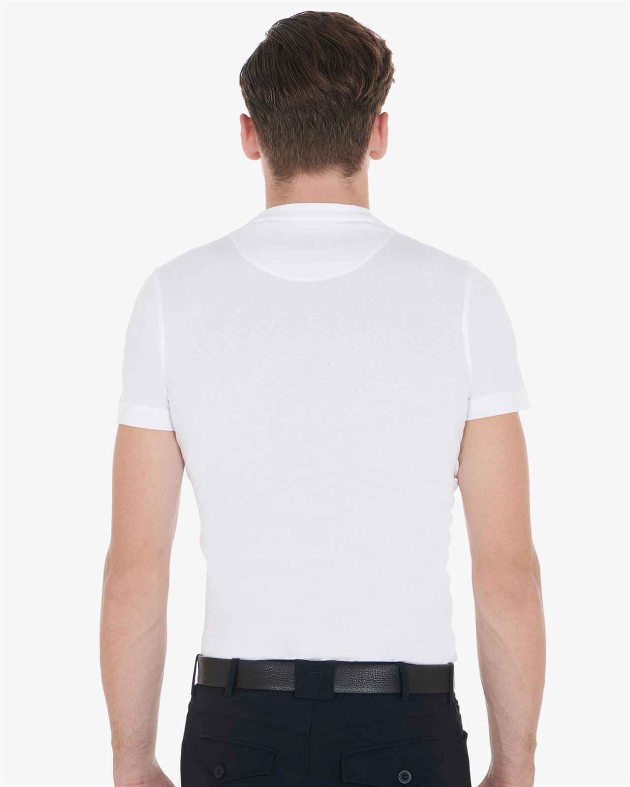 Camiseta caballero EQUESTRO color blanco/negro TALLA M - Imagen 2